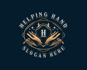 Elegant Hand Wellness logo design