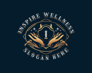 Elegant Hand Wellness logo design