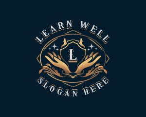 Elegant Hand Wellness logo design