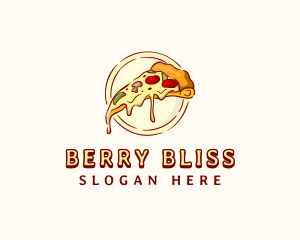 Cheesy Pizza Slice Meal Logo