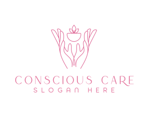 Hands Planting Care logo design