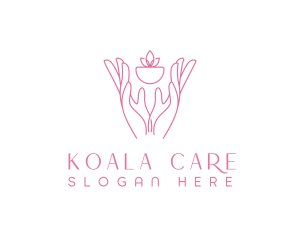 Hands Planting Care logo design