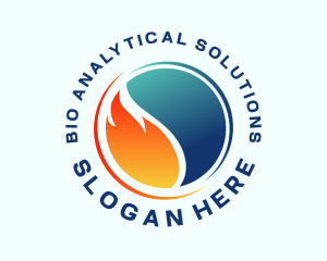 Renewable Heating Cooling logo design