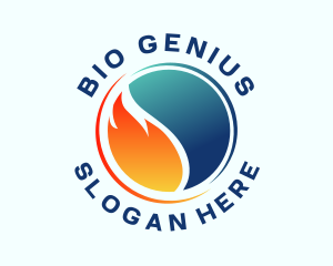 Renewable Heating Cooling logo design