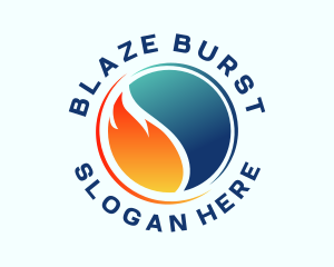 Renewable Heating Cooling logo design