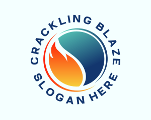 Renewable Heating Cooling logo design