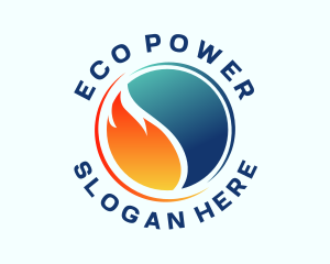 Renewable Heating Cooling logo design