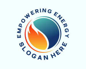 Renewable Heating Cooling logo design