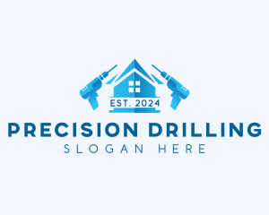 Drill Renovation Repair logo design