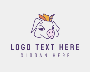 Happy Cowboy Pig Logo