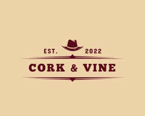 Wild Western Cowboy Hat logo design