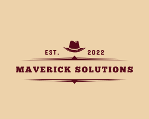 Wild Western Cowboy Hat logo design