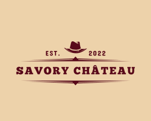 Wild Western Cowboy Hat logo design