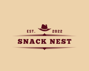 Wild Western Cowboy Hat logo design