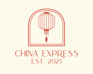 Red Chinese Lantern logo design