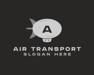 Flying Airship Blimp logo design