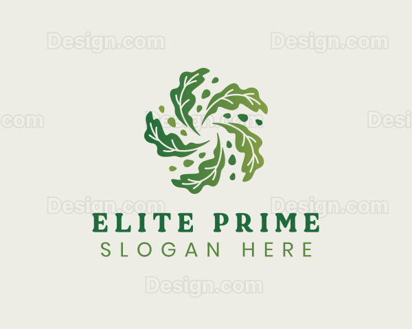 Natural Vegan Leaf Logo