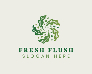 Natural Vegan Leaf logo design