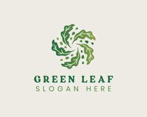 Natural Vegan Leaf logo design