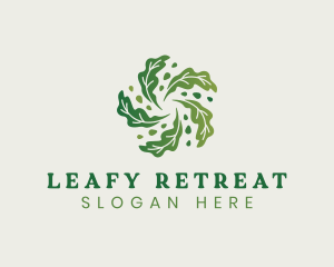 Natural Vegan Leaf logo design