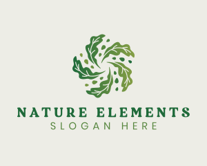 Natural Vegan Leaf logo design