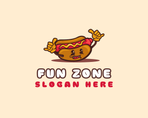 Hotdog Snack Character logo design