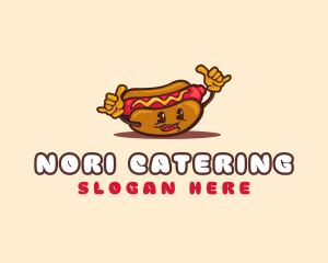 Hotdog Snack Character logo design