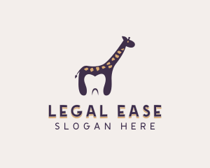 Giraffe Dental Tooth Logo