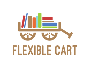 Book Library Cart logo design