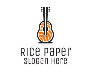 Music Guitar Sashimi logo design