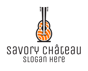 Music Guitar Sashimi logo design