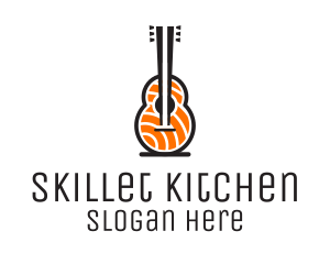 Music Guitar Sashimi logo design