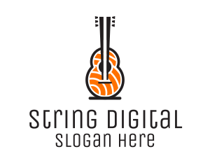 Music Guitar Sashimi logo design