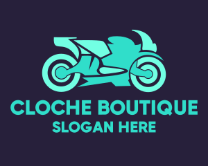 Green Motorbike Race logo design