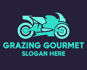 Green Motorbike Race logo design