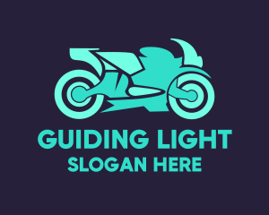 Green Motorbike Race logo design