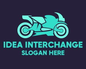 Green Motorbike Race logo design