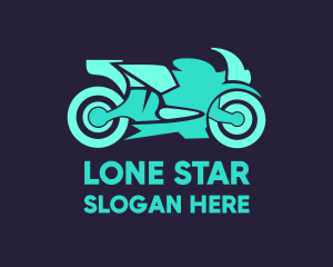 Green Motorbike Race logo design