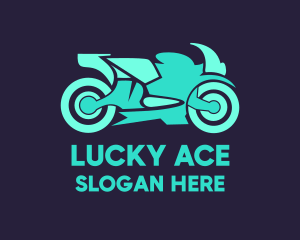 Green Motorbike Race logo design