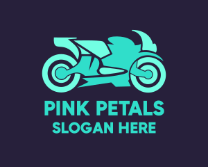 Green Motorbike Race logo design