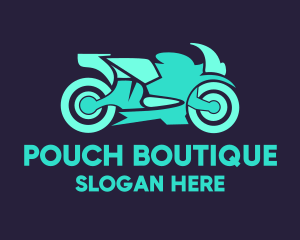 Green Motorbike Race logo design