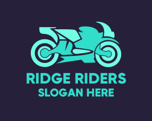 Green Motorbike Race logo design