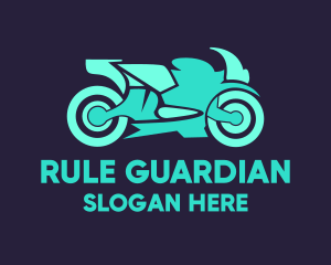 Green Motorbike Race logo design