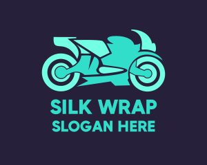 Green Motorbike Race logo design