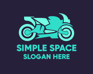 Green Motorbike Race logo design