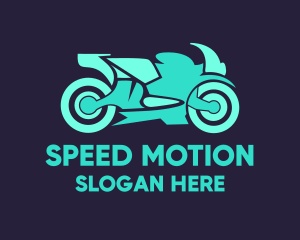 Green Motorbike Race logo design