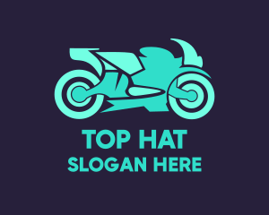 Green Motorbike Race logo design