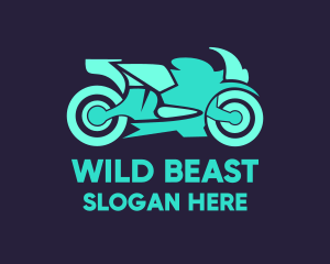 Green Motorbike Race logo design