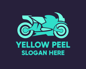 Green Motorbike Race logo design