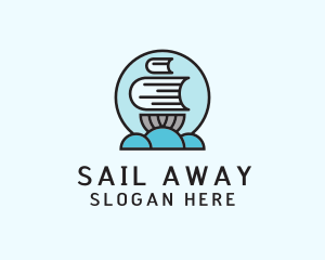 Book Sail Boat logo design